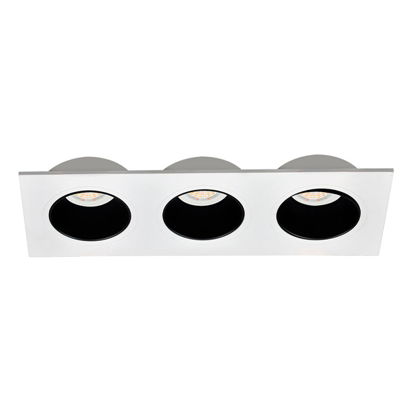 LÁMPARA DE EMPOTRAR EN TECHO TIPO SPOT 25.1 X 9.2 X 3.1 CM 3 LUCES BLANCO LUZ NEUTRA