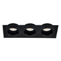 LÁMPARA DE EMPOTRAR EN TECHO TIPO SPOT 3.1 X 25.1 X 9.2 CM 3 LUCES NEGRO LUZ CÁLIDA