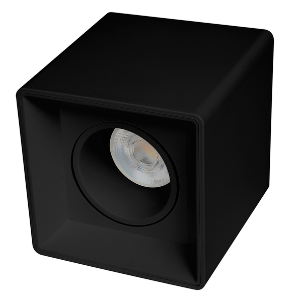 LAMPARA DE SOBREPONER EN TECHO TIPO SPOT, LUZ NEUTRA 4000K, COLOR NEGRO