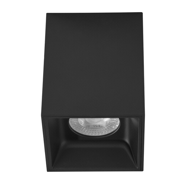 LÁMPARA SPOT PARA SOBREPONER EN TECHO, USO INTERIOR, LUZ CÁLIDA, 9W, COLOR NEGRO