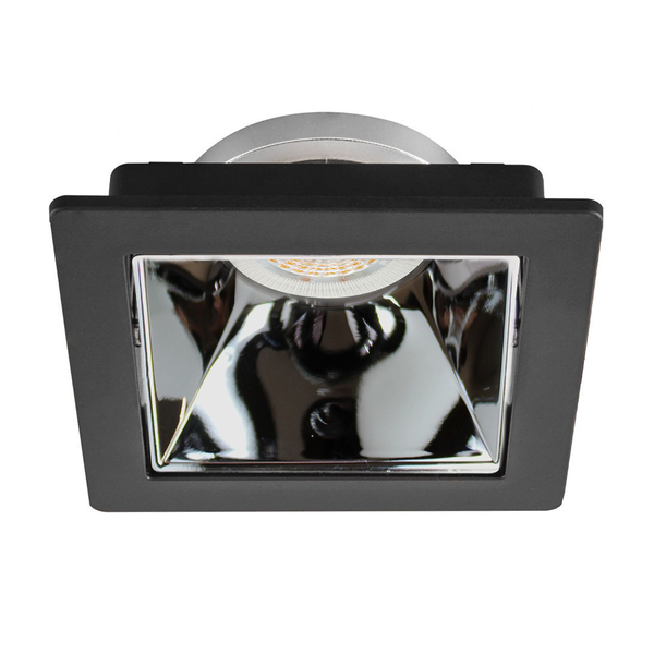 LÁMPARA DE EMPOTRAR EN TECHO TIPO SPOT 9 X 3.7 CM 1 LUZ NEGRO LUZ CÁLIDA