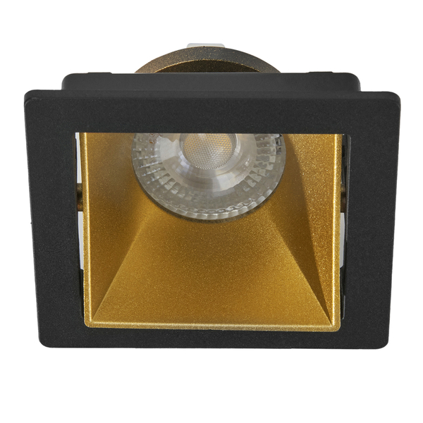 LÁMPARA DE EMPOTRAR EN TECHO TIPO SPOT 9 X 9 X 3.7 CM 1 LUZ NEGRO SIN FOCO