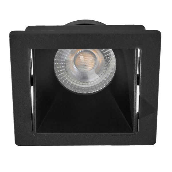 LÁMPARA DE EMPOTRAR EN TECHO TIPO SPOT 9 X 3.7 X 9 CM 1 LUZ NEGRO LUZ CÁLIDA