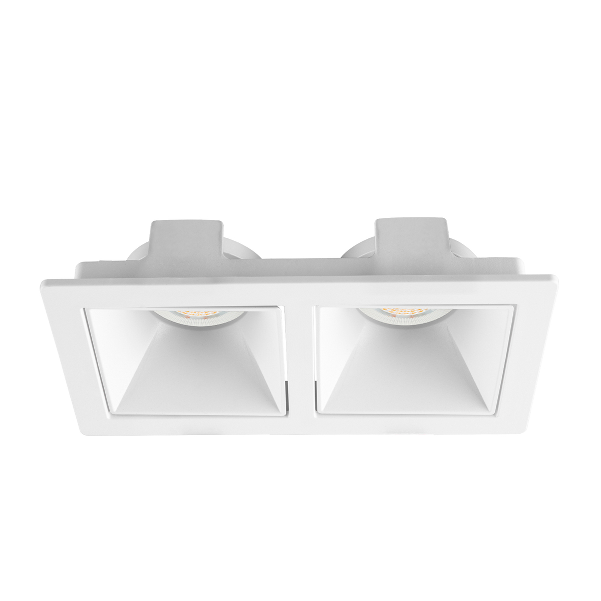 Lámpara de empotrar en techo tipo spot 3.7 x 16.7 x 9 cm 2 luces blanco sin foco