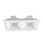 LÁMPARA DE EMPOTRAR EN TECHO TIPO SPOT 3.7 X 16.7 X 9 CM 2 LUCES BLANCO LUZ CÁLIDA