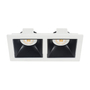 LÁMPARA DE EMPOTRAR EN TECHO TIPO SPOT 3.7 X 16.7 X 9 CM 2 LUCES BLANCO LUZ CÁLIDA