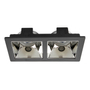 LÁMPARA DE EMPOTRAR EN TECHO TIPO SPOT 3.7 X 16.7 X 9 CM 2 LUCES NEGRO SIN FOCO