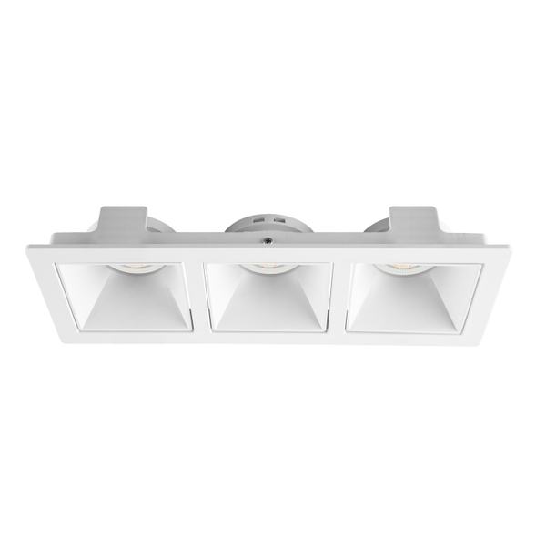 LÁMPARA DE EMPOTRAR EN TECHO TIPO SPOT 3.7 X 24 X 9 CM 3 LUCES BLANCO SIN FOCO