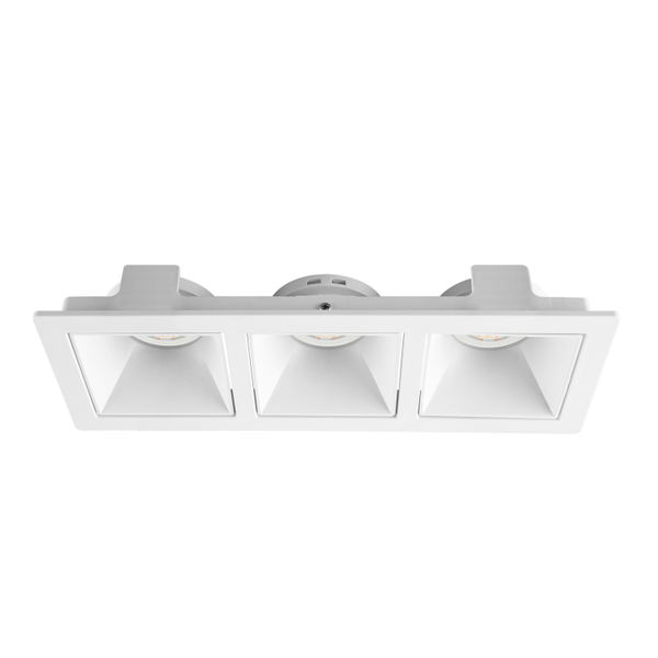 LÁMPARA DE EMPOTRAR EN TECHO TIPO SPOT 3.7 X 24 X 9 CM 3 LUCES BLANCO LUZ CÁLIDA