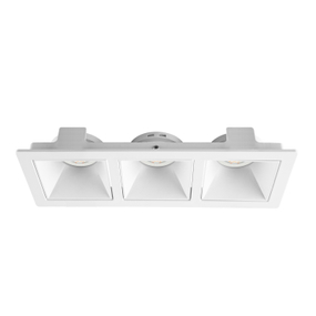 LÁMPARA DE EMPOTRAR EN TECHO TIPO SPOT 3.7 X 24 X 9 CM 3 LUCES BLANCO LUZ CÁLIDA