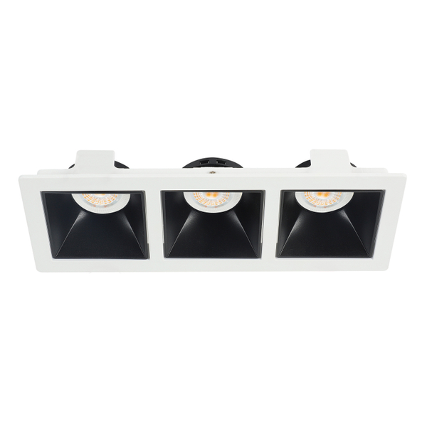 LÁMPARA DE EMPOTRAR EN TECHO TIPO SPOT 3.7 X 24 X 9 CM 3 LUCES BLANCO LUZ CÁLIDA