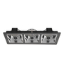 LÁMPARA DE EMPOTRAR EN TECHO TIPO SPOT 3.7 X 24 X 9 CM 3 LUCES NEGRO LUZ CÁLIDA