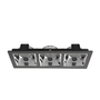 LÁMPARA DE EMPOTRAR EN TECHO TIPO SPOT 3.7 X 24 X 9 CM 3 LUCES NEGRO LUZ NEUTRA