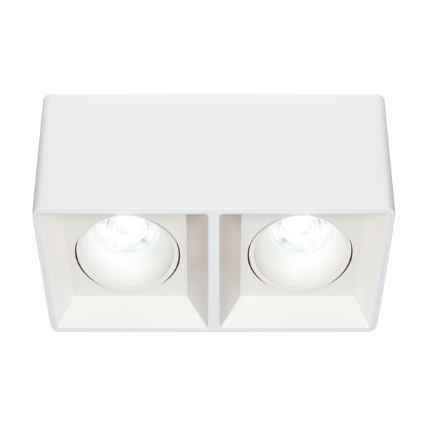 LÁMPARA DE SOBREPONER EN TECHO TIPO SPOT 10 X 18.6 X 9.8 CM 2 LUCES BLANCO LUZ CÁLIDA