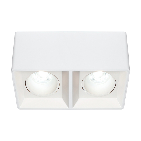 LÁMPARA DE SOBREPONER EN TECHO TIPO SPOT 10 X 8.6 X 9.8 CM 2 LUCES BLANCO LUZ NEUTRA