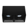 LÁMPARA DE SOBREPONER EN TECHO TIPO SPOT 10 X 8.6 X 9.8 CM 2 LUCES NEGRO LUZ CÁLIDA
