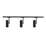 KIT DE 3 LÁMPARAS DE USO EN RIEL EN TECHO TIPO SPOT 14.2 CM X 1 M 3 LUCES NEGRO LUZ FRÍA