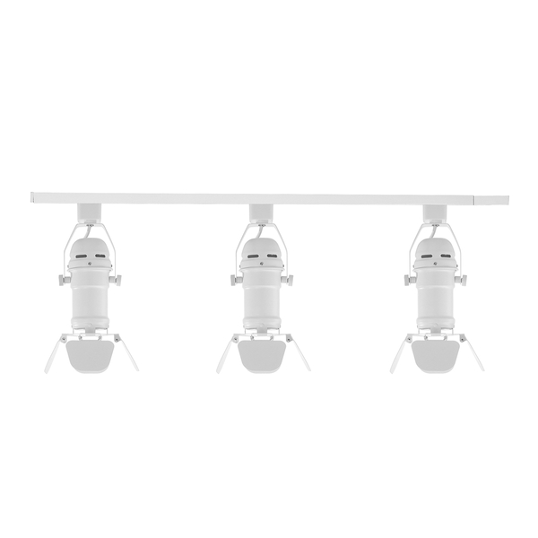 KIT DE 3 LÁMPARAS DE USO EN RIEL EN TECHO TIPO SPOTLIGHT 27.3 CM X 1 M 3 LUCES BLANCO LUZ CÁLIDA