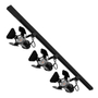 KIT DE 3 LÁMPARAS DE USO EN RIEL EN TECHO TIPO SPOT 27.3 CM X 1 M 3 LUCES NEGRO LUZ CÁLIDA