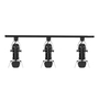 KIT DE 3 LÁMPARAS DE USO EN RIEL EN TECHO TIPO SPOTLIGHT 27.3 CM X 1 M 3 LUCES NEGRO LUZ NEUTRA