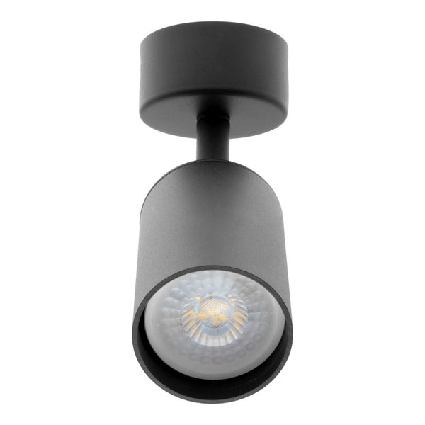 LÁMPARA DE SOBREPONER EN TECHO TIPO SPOT, LUZ FRÍA 6500K, 6W, COLOR NEGRO