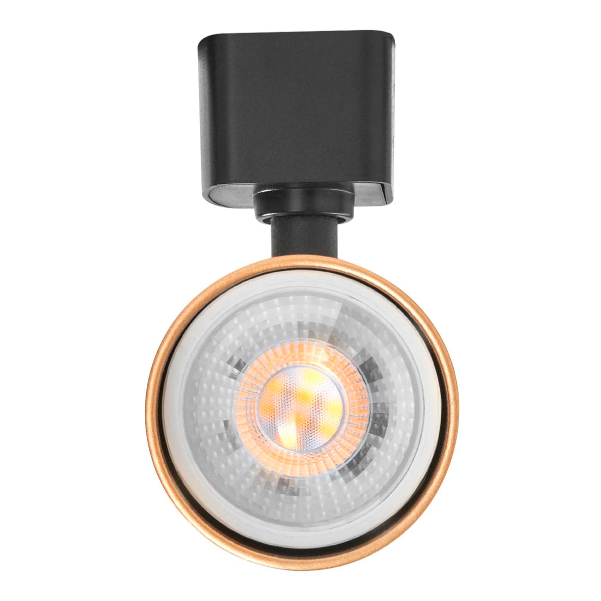 Lámpara de uso en riel en techo tipo spot 12 x 5.5 x 8.5 cm 1 luz dorado sin foco