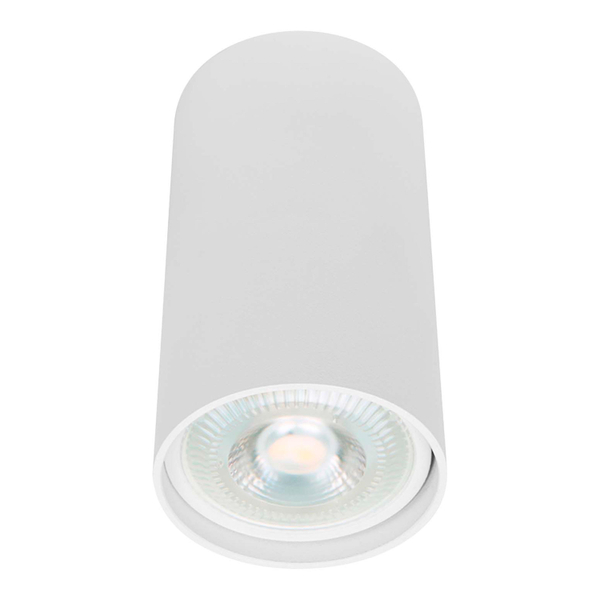 LÁMPARA DE SOBREPONER EN TECHO TIPO SPOT 8.5 X 5.5 CM 1 LUZ BLANCO LUZ FRÍA