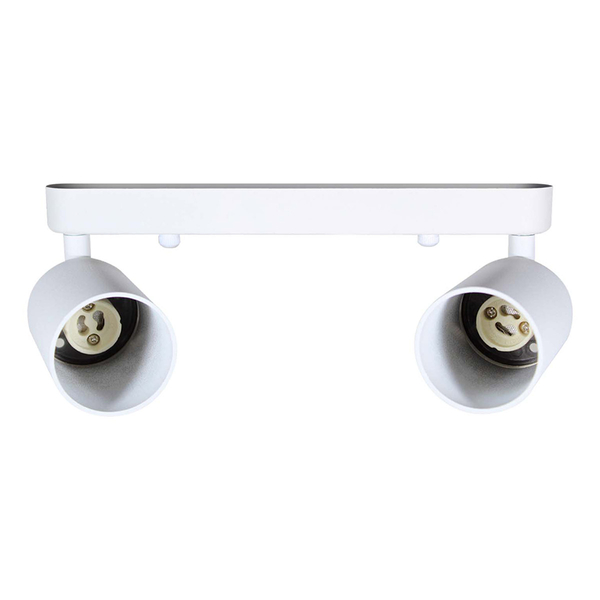 LÁMPARA DE SOBREPONER EN TECHO TIPO SPOT 9.4 X 25.5 X 12.5 CM 2 LUCES BLANCO LUZ CÁLIDA