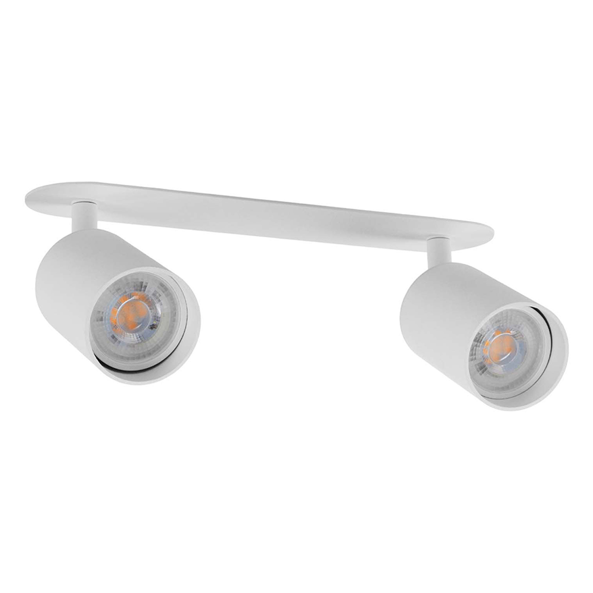 Lámpara de empotrar en techo tipo spot 8.8 x 26 x 14.5 cm 2 luces blanco sin foco