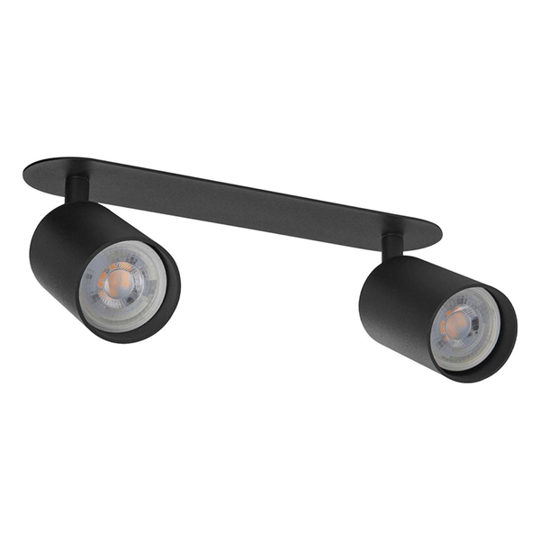 LÁMPARA DE EMPOTRAR EN TECHO TIPO SPOT 26 X 8.8 X 14.5 CM 2 LUCES NEGRO LUZ FRÍA