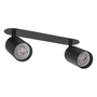 LÁMPARA DE EMPOTRAR EN TECHO TIPO SPOT 26 X 8.8 X 14.5 CM 2 LUCES NEGRO LUZ FRÍA