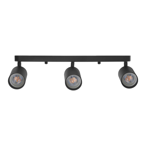 LÁMPARA DE SOBREPONER EN TECHO TIPO SPOT 9.4 X 46 X 8.5 CM 3 LUCES NEGRO LUZ NEUTRA