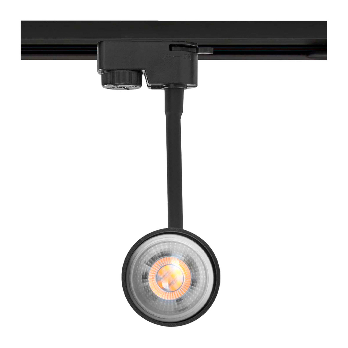 Kit de 3 lámparas de uso en riel en techo tipo spot 1 luz 31 x 5.6 cm negro luz neutra
