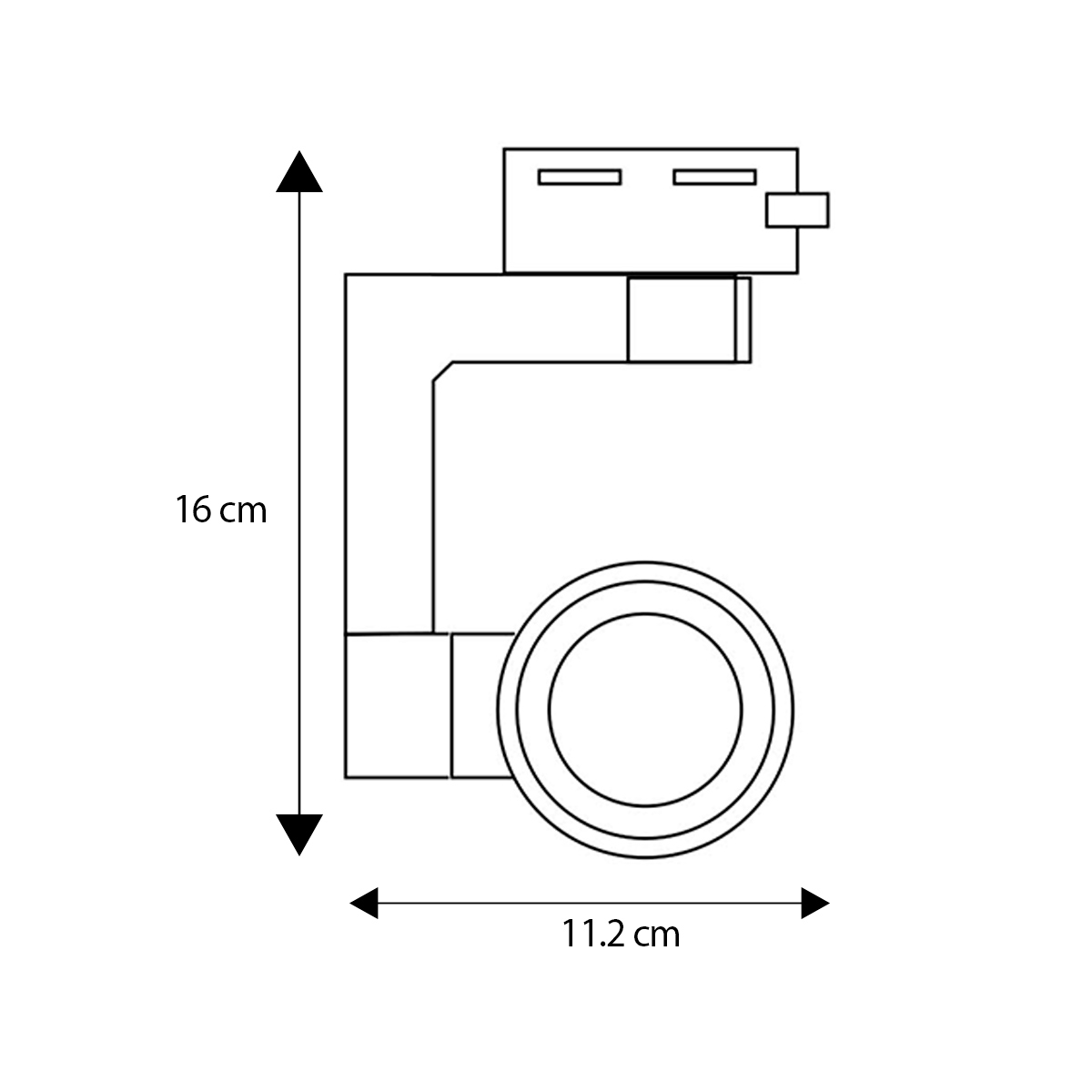 LÁMPARA DE USO EN RIEL EN TECHO TIPO SPOTLIGHT 16 X 11.2 CM 1 LUZ ...