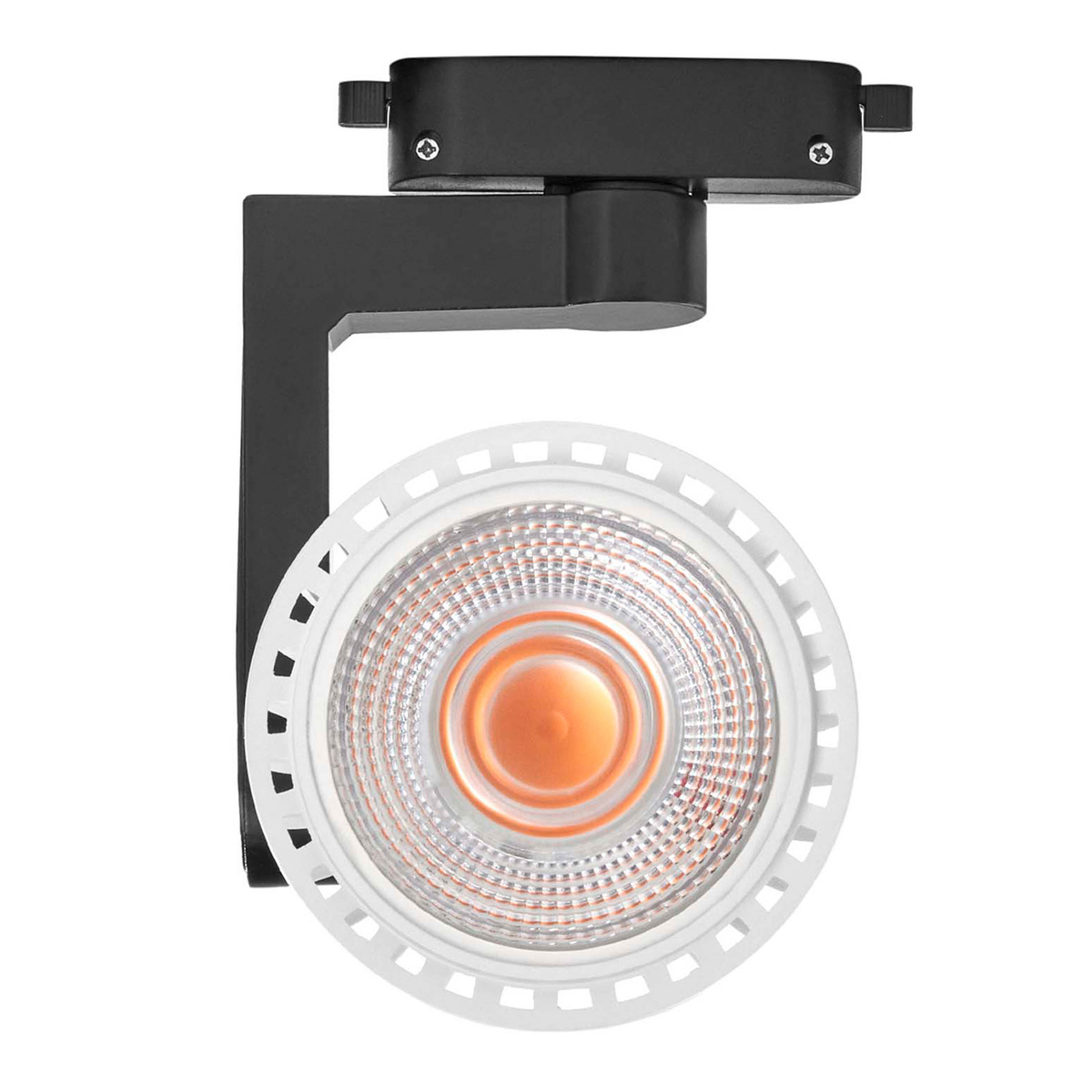 Lámpara de uso en riel en techo tipo spotlight 16 x 11.2 cm 1 luz negro sin foco