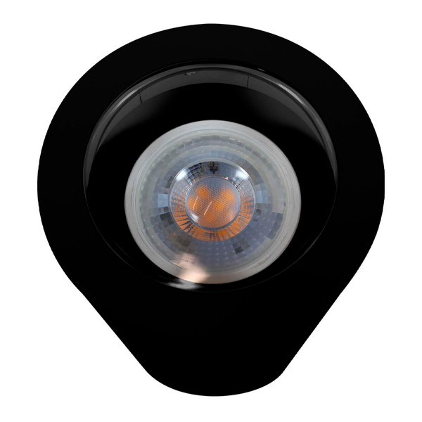 LAMPARA DE SOBREPONER EN TECHO TIPO SPOT, COLOR NEGRO, OPERA FOCO GU10 NO INCLUIDA, IP54