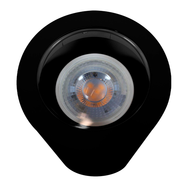 LÁMPARA DE SOBREPONER EN TECHO TIPO SPOT 14 X 9.3 CM 1 LUZ NEGRO LUZ CÁLIDA