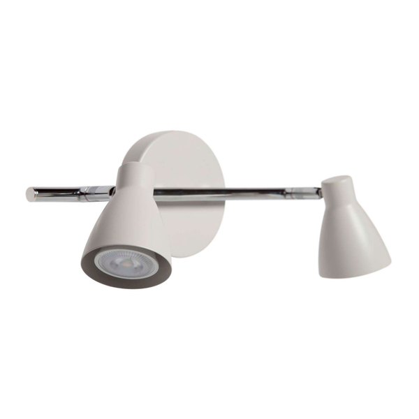 LÁMPARA DE SOBREPONER EN TECHO TIPO SPOT 18 X 38.5 CM 2 LUCES BLANCO LUZ CÁLIDA