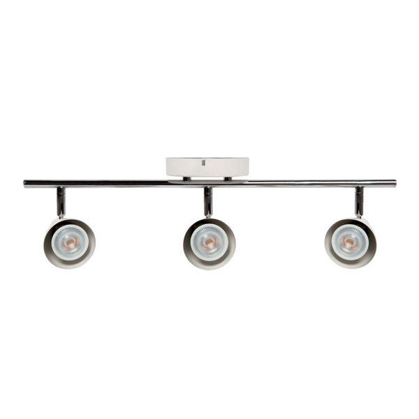 LÁMPARA DE SOBREPONER EN TECHO TIPO SPOT 18 X 54.5 CM 3 LUCES BLANCO LUZ CÁLIDA