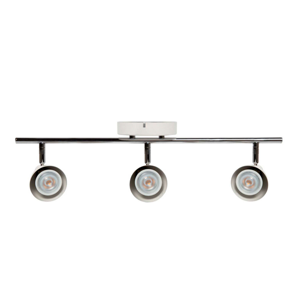 LÁMPARA DE SOBREPONER EN TECHO TIPO SPOT 18 X 54.5 CM 3 LUCES BLANCO LUZ NEUTRA