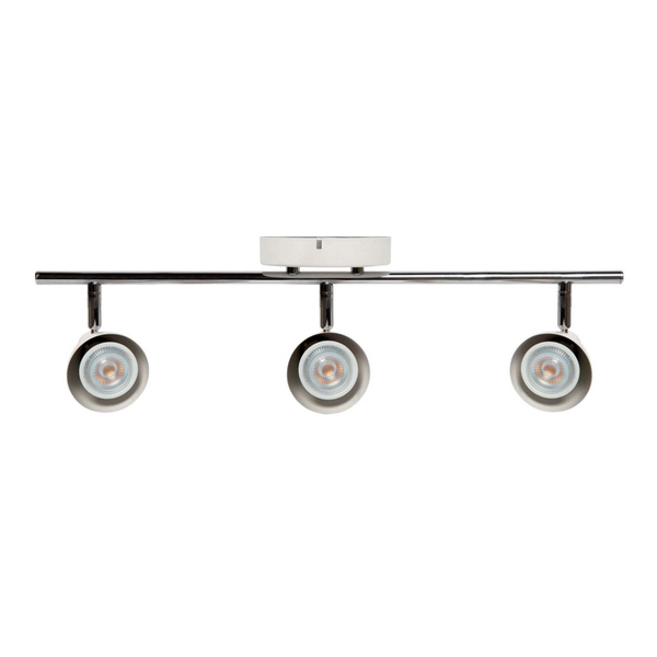 LÁMPARA DE SOBREPONER EN TECHO TIPO SPOT 18 X 54.5 CM 3 LUCES BLANCO LUZ FRÍA