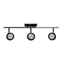 LÁMPARA DE SOBREPONER EN TECHO TIPO SPOT 18 X 54.5 CM 3 LUCES NEGRO LUZ CÁLIDA