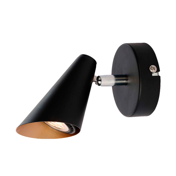 LÁMPARA DE SOBREPONER EN TECHO TIPO SPOT 13.5 X 12 CM 1 LUZ NEGRO LUZ FRÍA