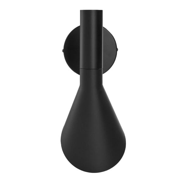 LÁMPARA DE SOBREPONER EN MURO TIPO ARBOTANTE 31.3 X 31.3 CM 1 LUZ NEGRO SIN FOCO