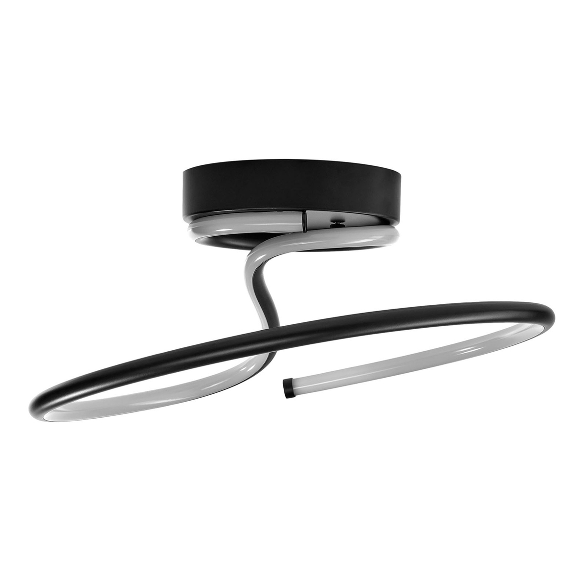 Lámpara de sobreponer en techo tipo decorativo 18 x 40.5 cm 1 luz negro luz cálida