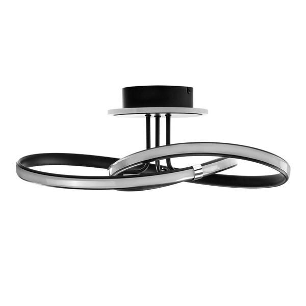 LÁMPARA DE SOBREPONER EN TECHO TIPO DECORATIVO 18 X 41 CM 1 LUZ NEGRO LUZ CÁLIDA