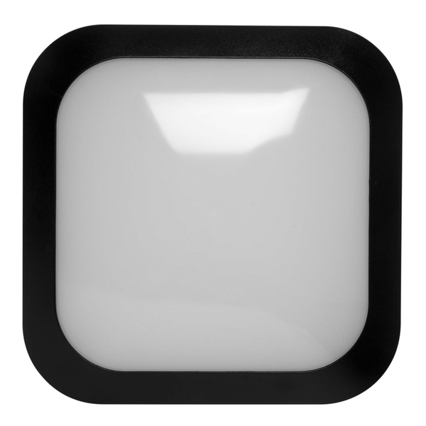 LÁMPARA DE SOBREPONER EN TECHO Y MURO TIPO HERMÉTICO 28.8 X 28.8 X 8.8 CM 1 LUZ NEGRO LUZ NEUTRA