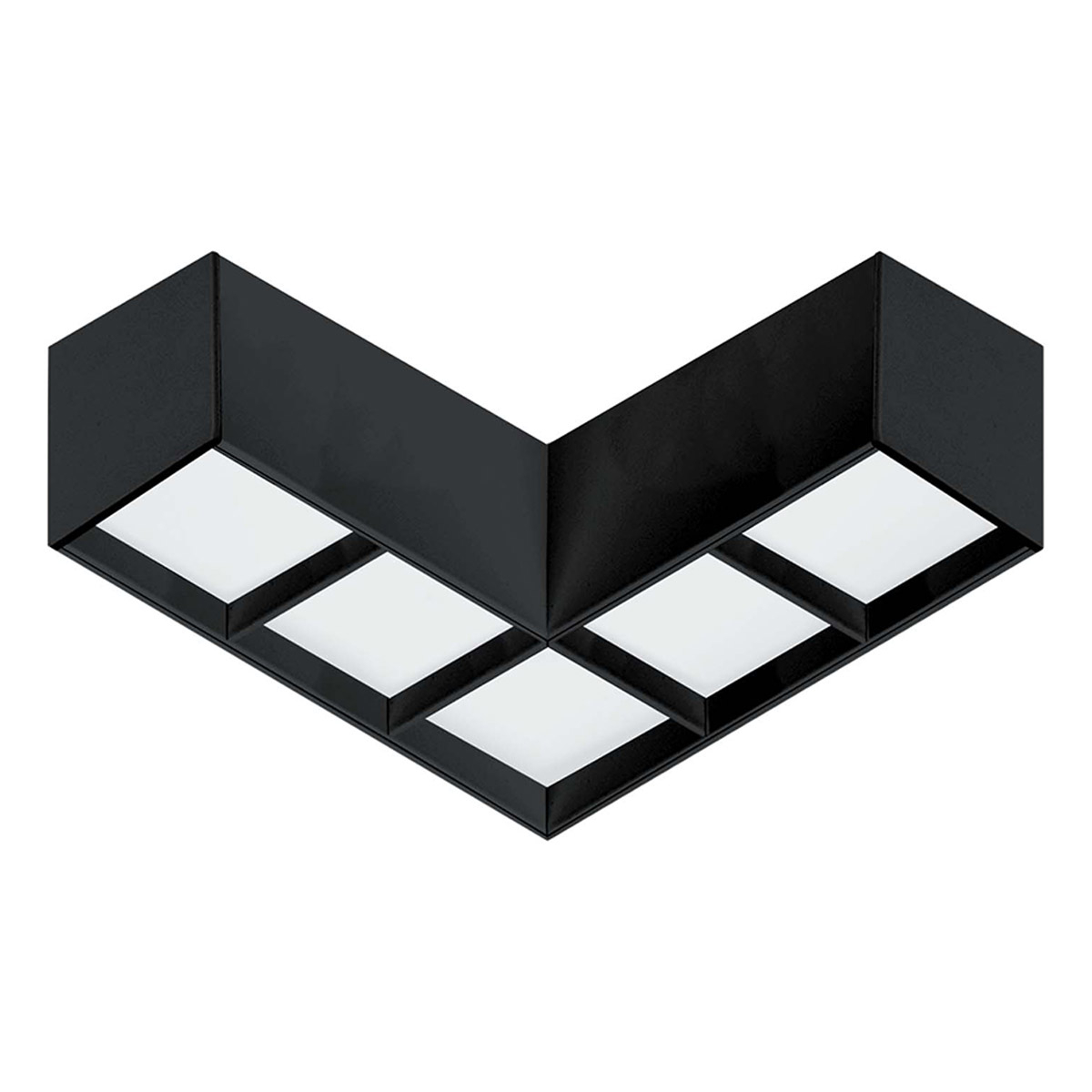 Conector para dúo interconectable the collection 5.5 x 32.8 cm 1 luz negro luz neutra