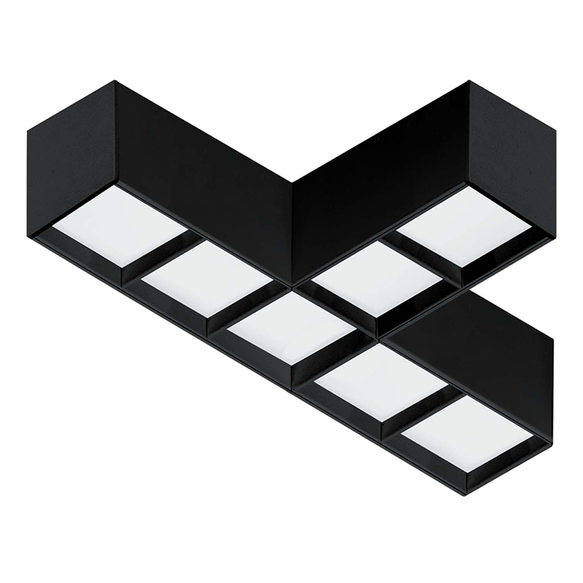 Conector para dúo interconectable 5.5 x 16.8 cm 1 luz negro luz cálida