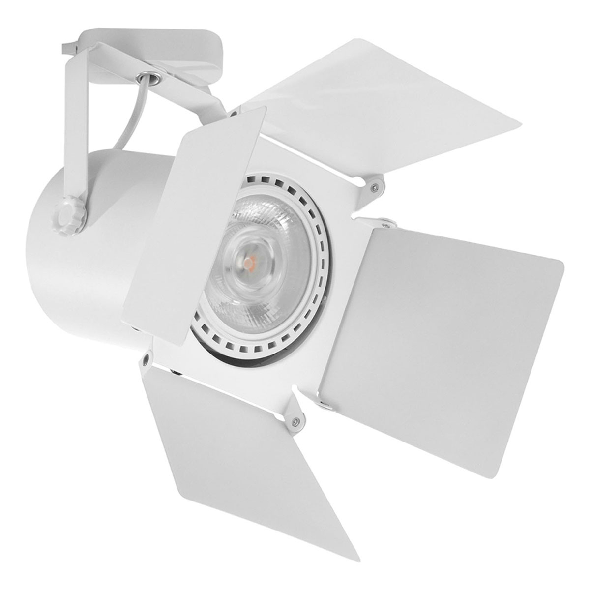 Kit de 3 lámparas de uso en riel en techo tipo spotlight 12.2 x 12.2 x 34 cm 1 luz blanco luz fría